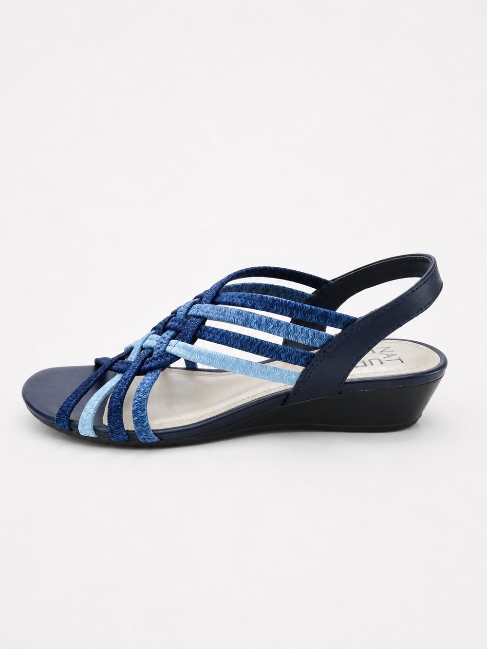 Naturalizer Remix Women’s Stretch “Denim” Wedge Sandals, NWOB, Size 5½ - Picture 4 of 6